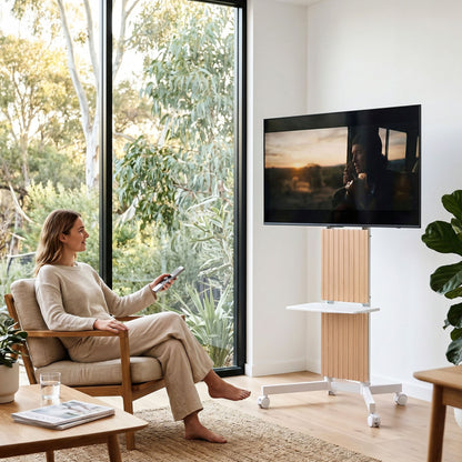 Artiss Mobile TV Floor Stand for 32-65" Mount Bracket Universal Adjustable Height with Wheels-Furniture > Living Room > TV Units-PEROZ Accessories