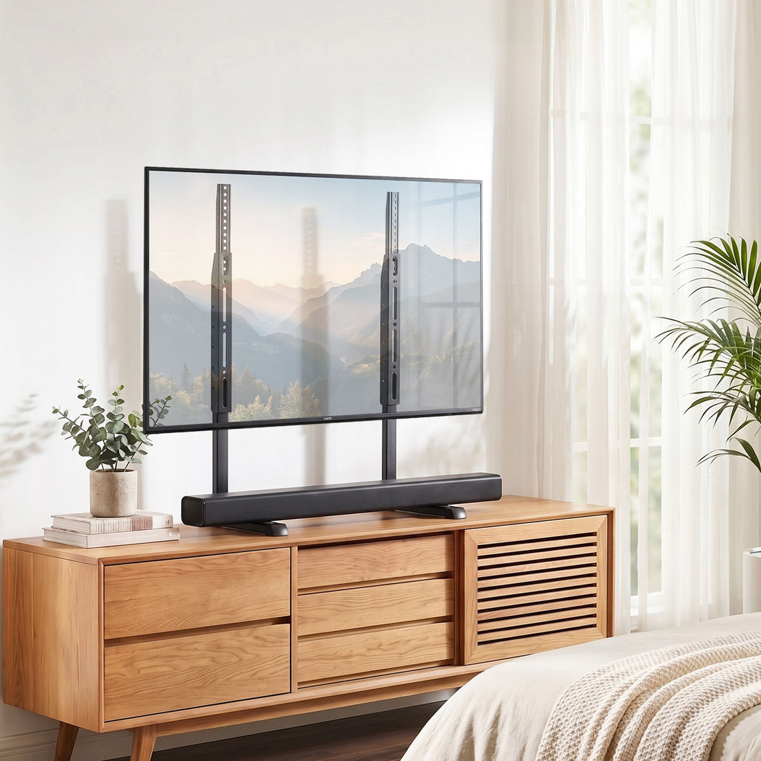Artiss Universal TV Stand for 24-86 inch TVs LED Screen Table Top Desktop Mount-Appliances > TV > TVs &amp; Accessories-PEROZ Accessories