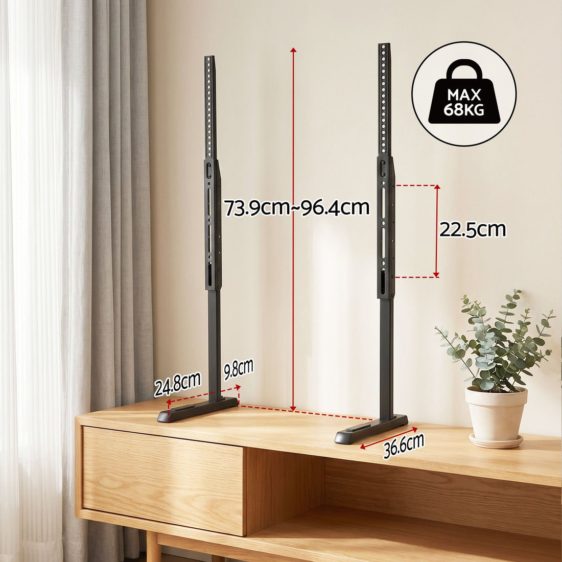 Artiss Universal TV Stand for 24-86 inch TVs LED Screen Table Top Desktop Mount-Appliances > TV > TVs &amp; Accessories-PEROZ Accessories
