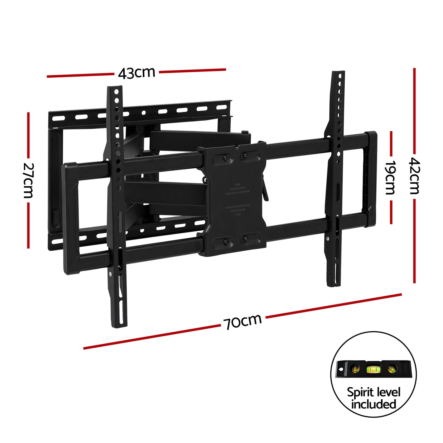 Artiss TV Wall Mount Bracket for 37" - 85" TVs Swivel Tilt Extendable Full Motion-Appliances > TV > TVs &amp; Accessories-PEROZ Accessories