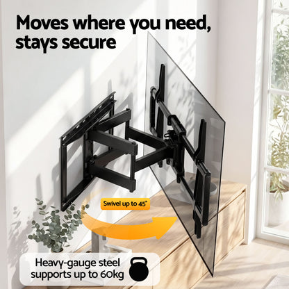 Artiss TV Wall Mount Bracket for 37" - 85" TVs Swivel Tilt Extendable Full Motion-Appliances > TV > TVs &amp; Accessories-PEROZ Accessories
