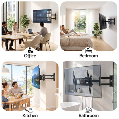 Artiss Corner TV Wall Mount Long Arm Full Motion 32-70 Inch Swivel VESA 600x400