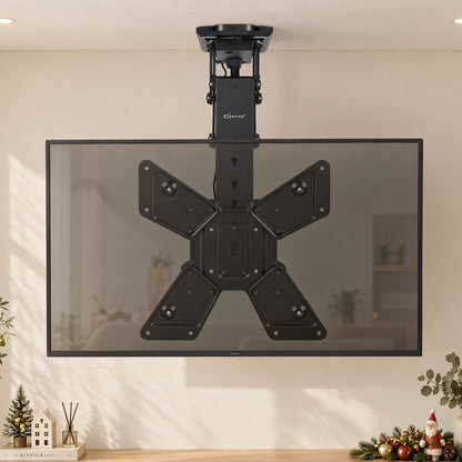 Artiss Motorised Ceiling TV Mount Flip Down 23-55 Inch VESA 400x400 Remote 30kg