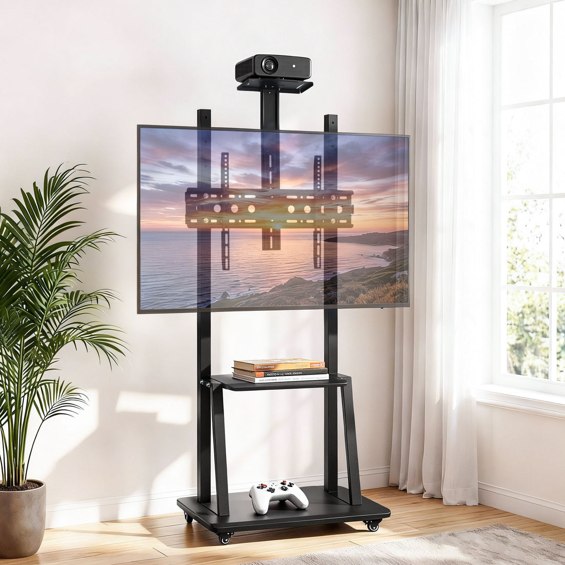 Artiss TV Stand 32-70" Universal Mobile Adjustable Height TV Stand with Wheels-Furniture > Living Room > TV Units-PEROZ Accessories