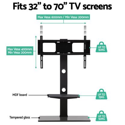 Artiss TV Stand Mount Bracket for 32&quot;-70&quot; LED LCD 2 Tiers Storage Floor Shelf-TV &amp; Monitor Mounts-PEROZ Accessories