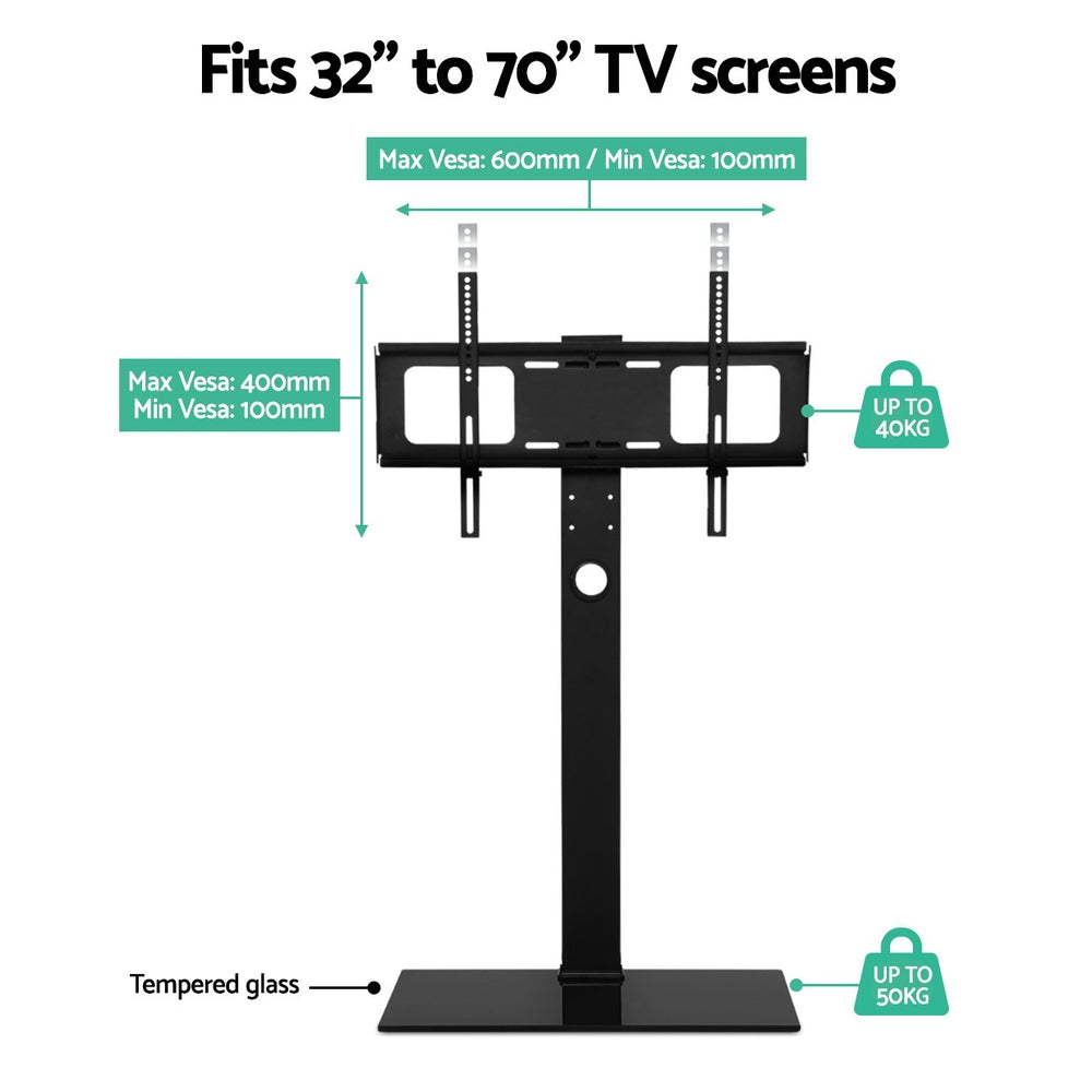 Artiss TV Stand Mount Bracket for 32&quot;-70&quot; LED LCD Glass Storage Floor Shelf-TV &amp; Monitor Mounts-PEROZ Accessories