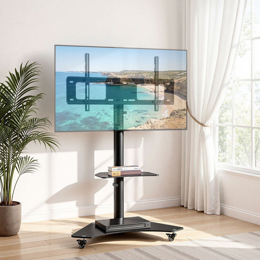 Artiss 40-100" TV Stand Mount Bracket Universal Adjustable Height with Wheels-Furniture > Living Room > TV Units-PEROZ Accessories