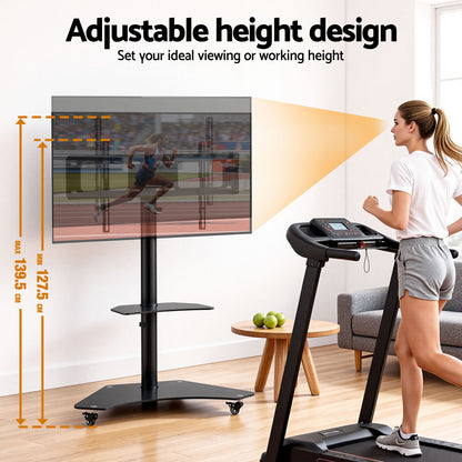 Artiss 40-100" TV Stand Mount Bracket Universal Adjustable Height with Wheels-Furniture > Living Room > TV Units-PEROZ Accessories