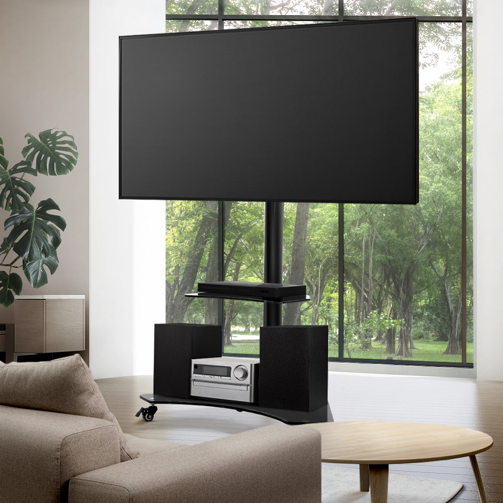Artiss Mobile TV Stand for 32&quot;-70&quot; TVs Mount Bracket Portable Solid Trolley Cart-Audio &amp; Video &gt; TV Accessories-PEROZ Accessories