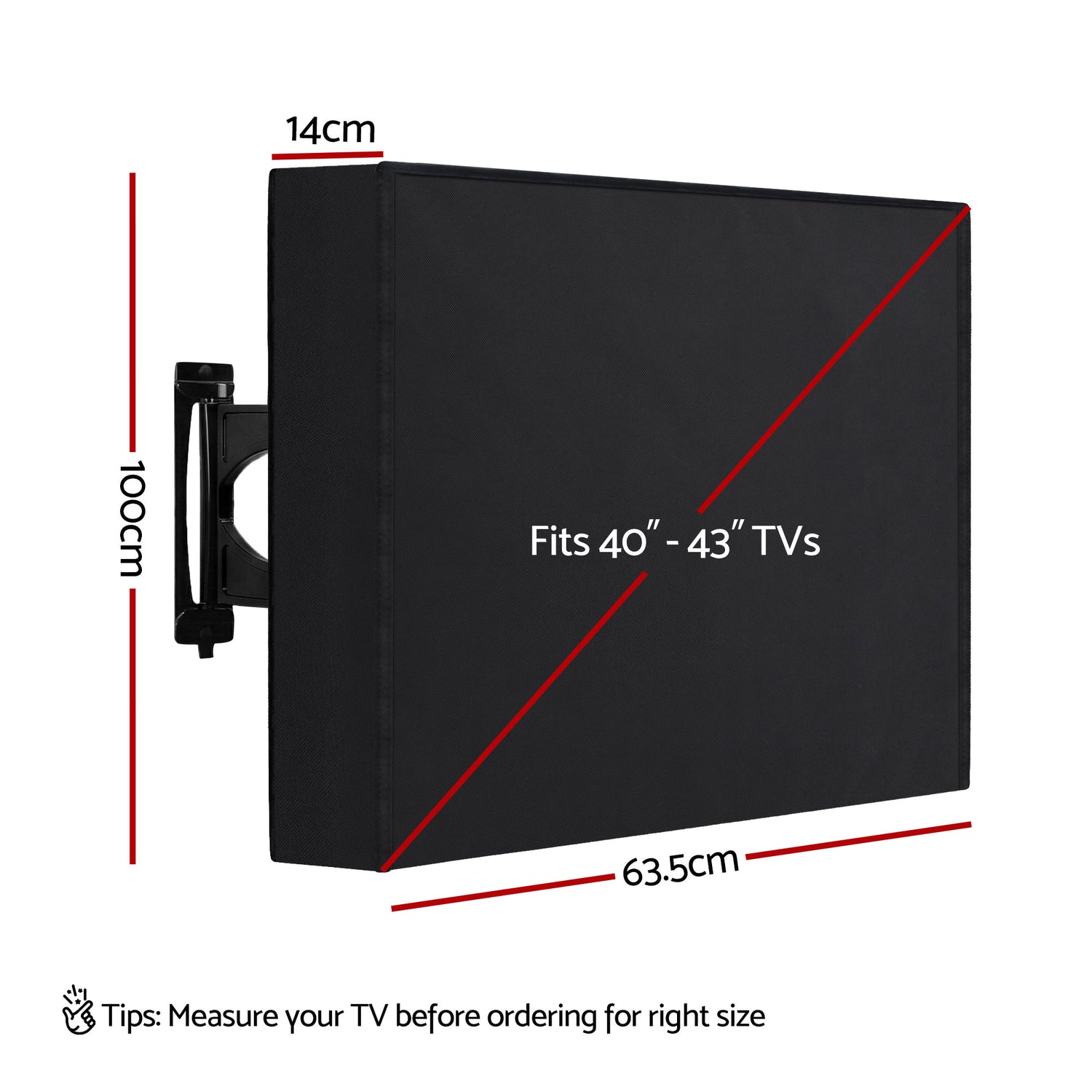 Artiss 40-43 Inch TV Cover Waterproof Outdoor Patio Flat Television Protector-Appliances > TV > TVs &amp; Accessories-PEROZ Accessories