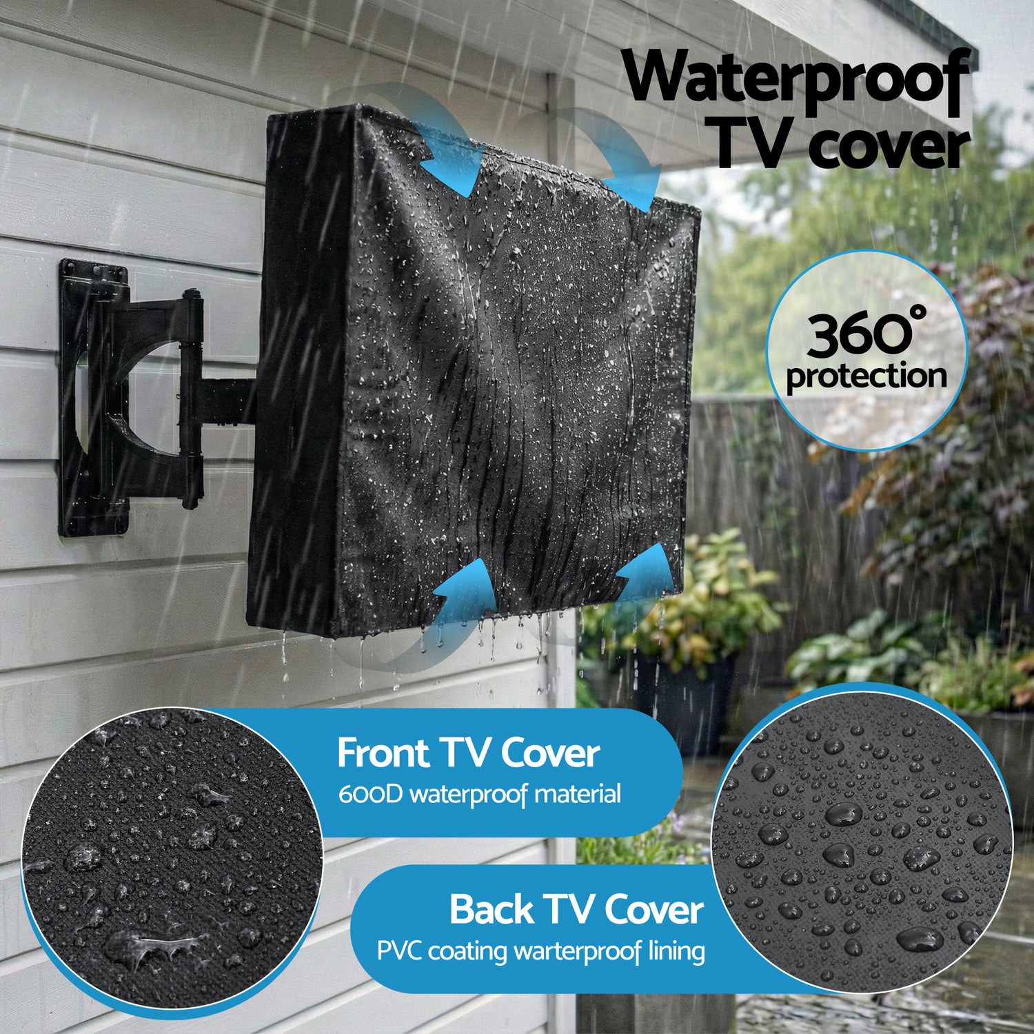 Artiss 40-43 Inch TV Cover Waterproof Outdoor Patio Flat Television Protector-Appliances > TV > TVs &amp; Accessories-PEROZ Accessories