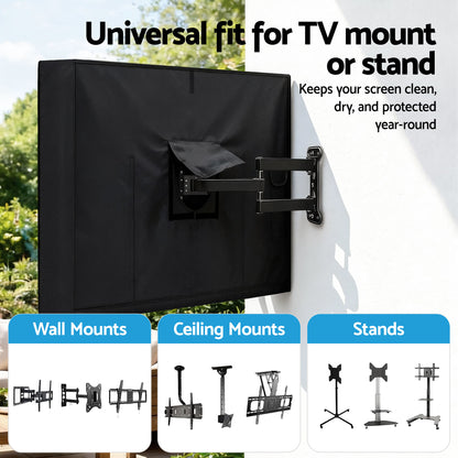 Artiss 55-58 Inch TV Cover Waterproof Outdoor Patio Flat Television Protector-Appliances > TV > TVs &amp; Accessories-PEROZ Accessories