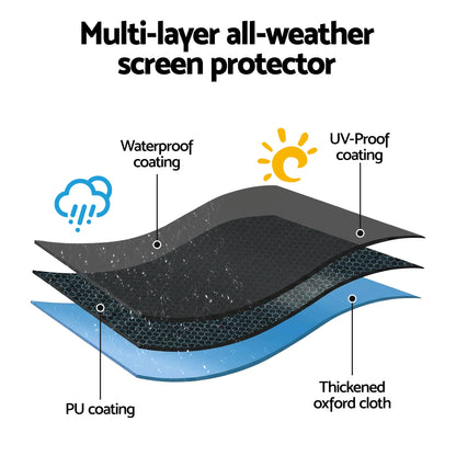 Artiss 55-58 Inch TV Cover Waterproof Outdoor Patio Flat Television Protector-Appliances > TV > TVs &amp; Accessories-PEROZ Accessories