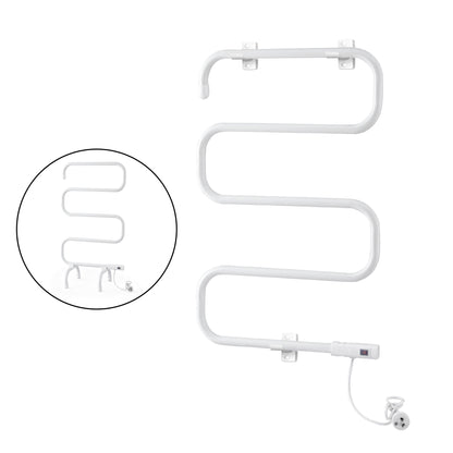 Devanti Heated Towel Rail Freestanding Wall Mounted S-Shape Electric Warmer Rack-Home &amp; Garden > Bathroom Accessories > Towel Racks &amp; Holders-PEROZ Accessories