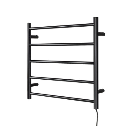 Devanti Electric Heated Towel Rail Rack 5 Bars Wall Mounted Clothes Dry Warmer-Heated Towel Rails-PEROZ Accessories