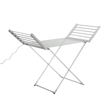 Devanti Electric Heated Towel Rail Rack 18 Bars Freestanding Clothes Dry Warmer-Home &amp; Garden > DIY-PEROZ Accessories