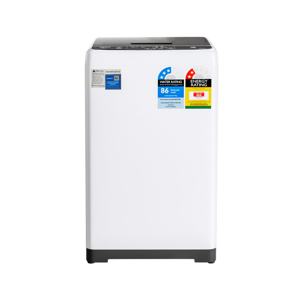 Devanti 6kg Top Load Washing Machine White-Appliances &gt; Washers, Dryers &amp; Irons &gt; Washing Machines-PEROZ Accessories