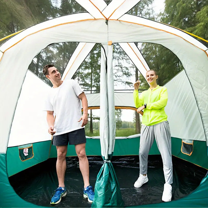 Tasman 3-5 Person Tent Camping Hiking Festival Pop Up Sleeping - Green-Outdoor Recreation > Camping > Tents-PEROZ Accessories