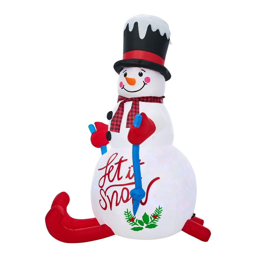 Tinseltown 1.8M Christmas Inflatable Snowman with LED Light-Christmas Inflatable-PEROZ Accessories
