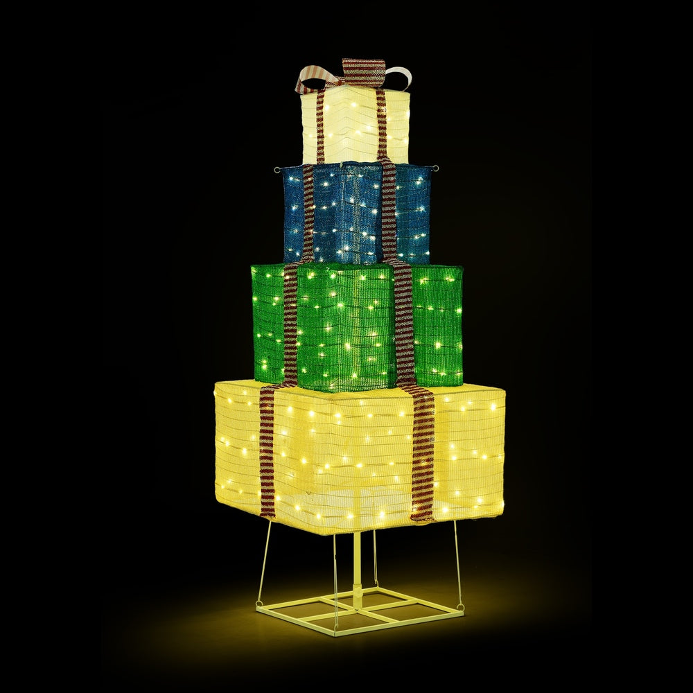 Tinseltown 3D Christmas Light LED 142cm Gift Xmas Boxes 8 Effects-Christmas Light-PEROZ Accessories