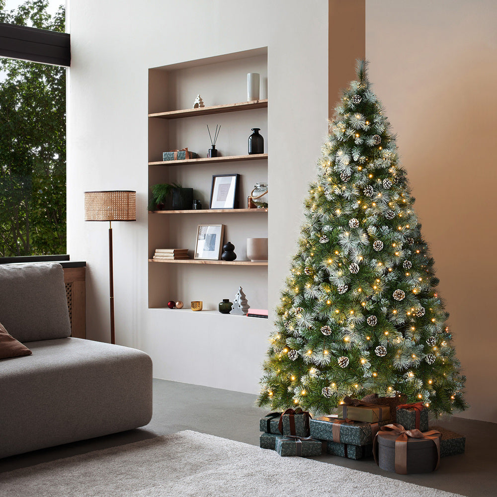 Tinseltown LED Christmas Tree 1.8M 6FT Pre-lit Light 8 Flash Modes Pine Cones-Christmas Tree-PEROZ Accessories