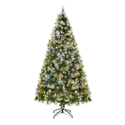 Tinseltown LED Christmas Tree 2.1M 7FT Pre-lit Light 8 Flash Modes Pine Cones-Christmas Tree-PEROZ Accessories