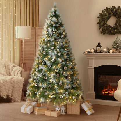 Tinseltown LED Christmas Tree 2.1M 7FT Pre-lit Light 8 Flash Modes Pine Cones-Christmas Tree-PEROZ Accessories