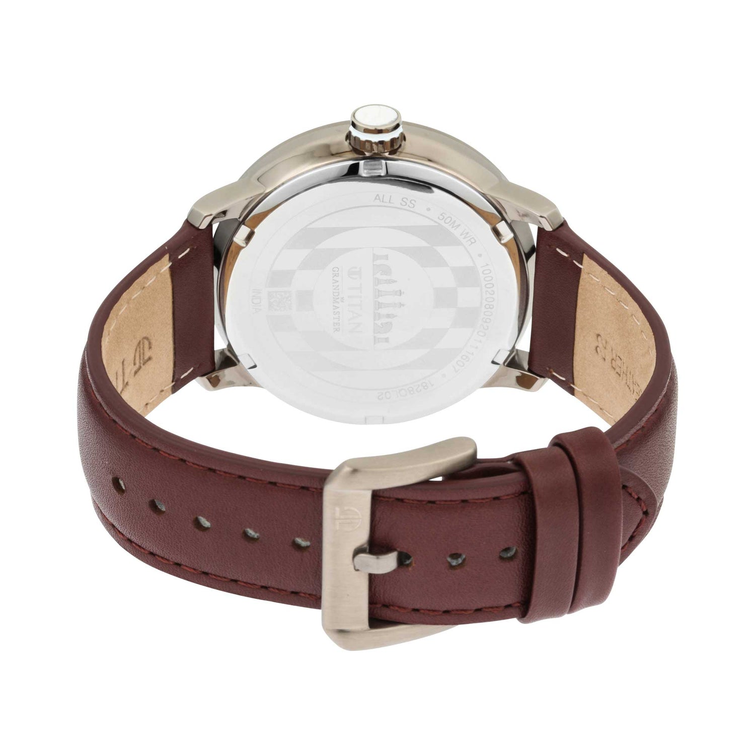 Titan Grandmaster White Dial Analogue with Day and Date Stainless Steel Strap Watch for Men-PEROZ Accessories