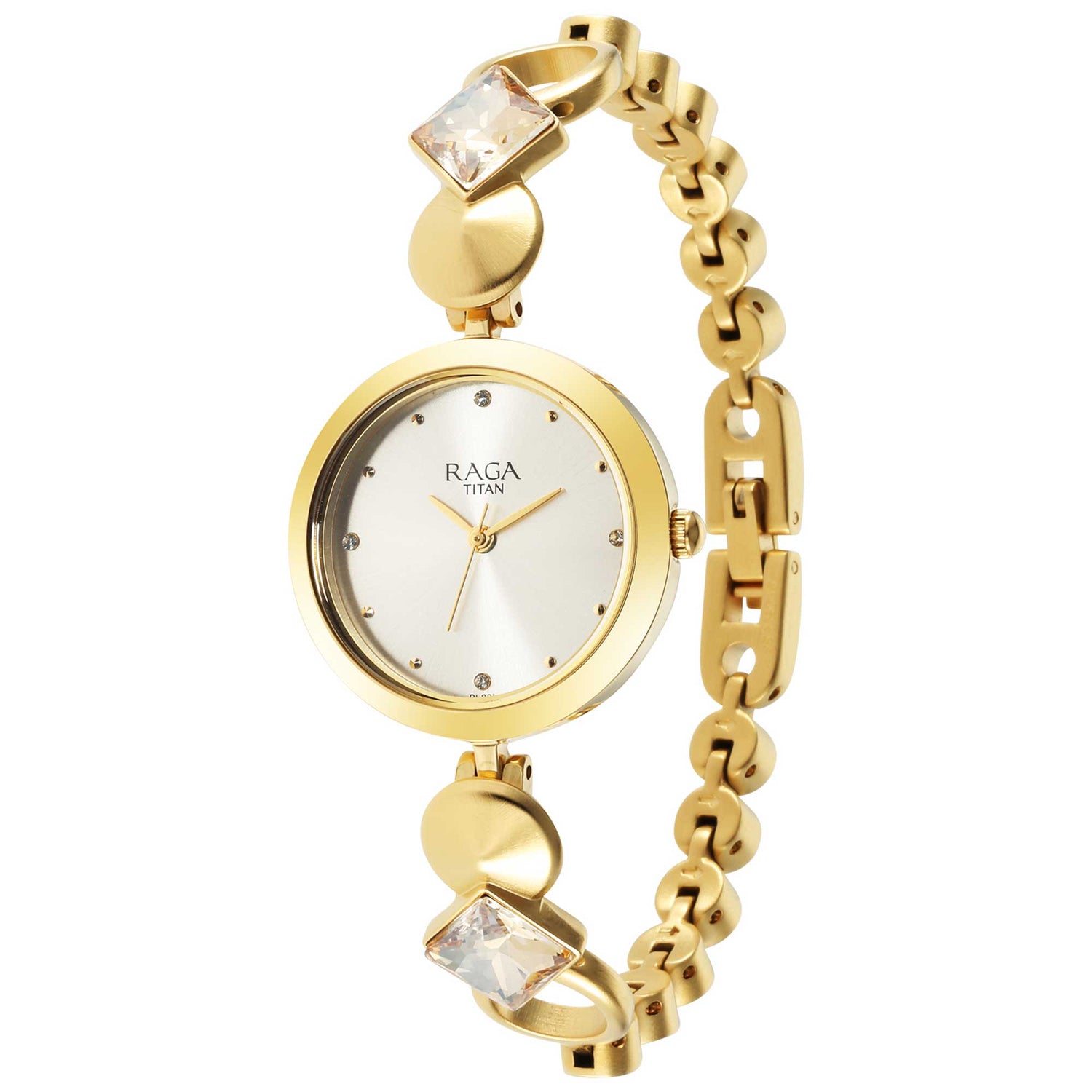 Titan Love All Champagne Dial Analogue Metal Strap Watch for Women-PEROZ Accessories
