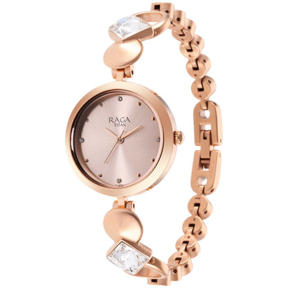 Titan Love All Pink Dial Analogue Metal Strap Watch for Women-PEROZ Accessories