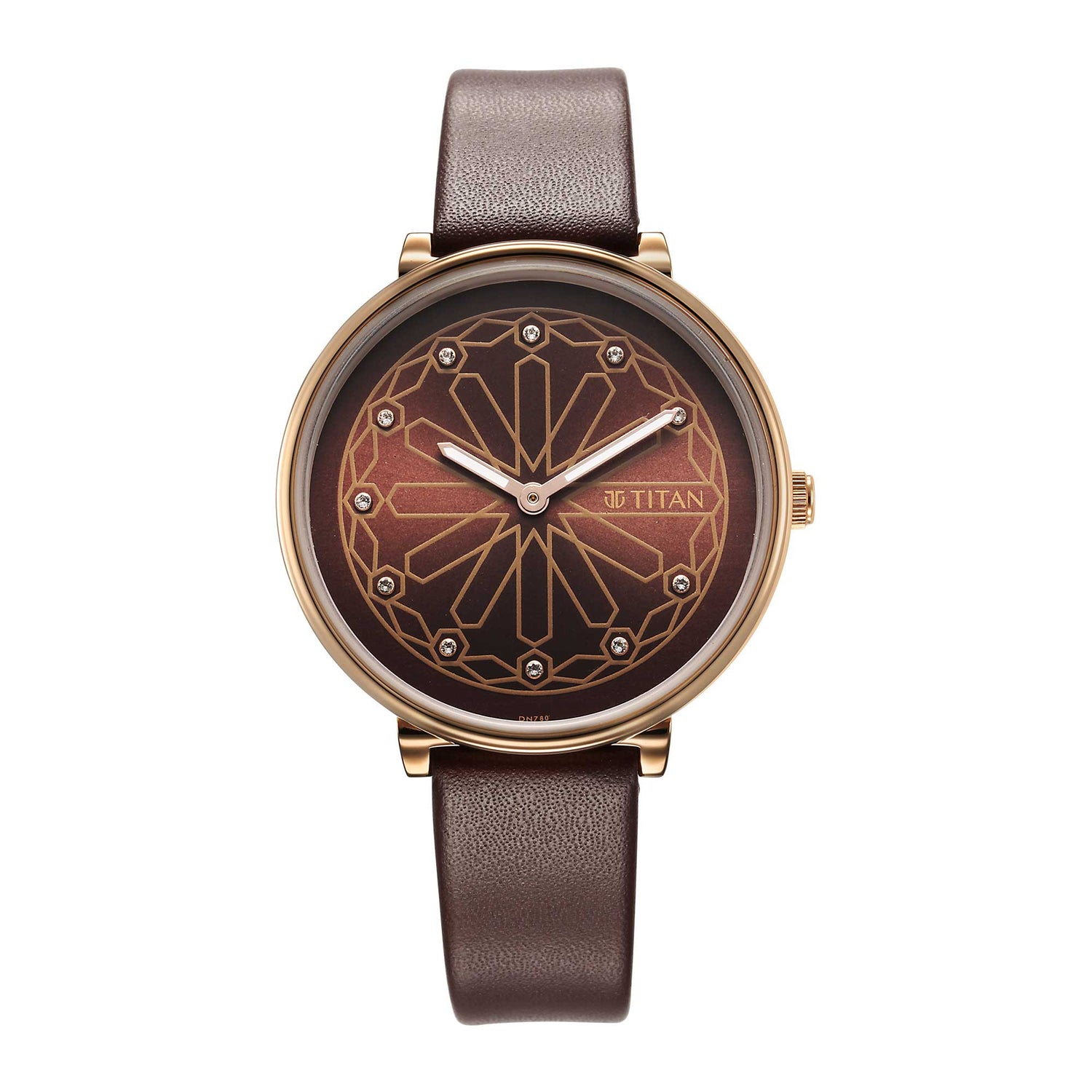 Titan Marhaba Brown Dial Analogue Leather Strap watch for Women-PEROZ Accessories