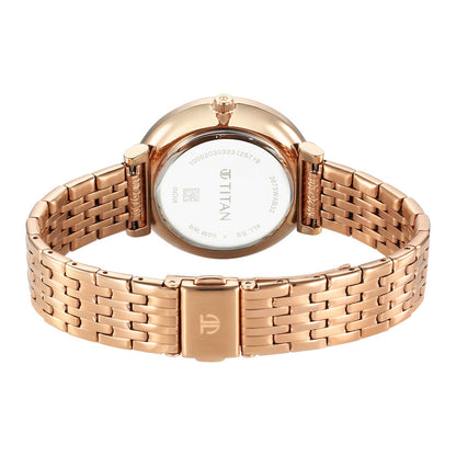 Titan Marhaba Silverwhite Dial Women Watch With Stainless Steel Strap-PEROZ Accessories