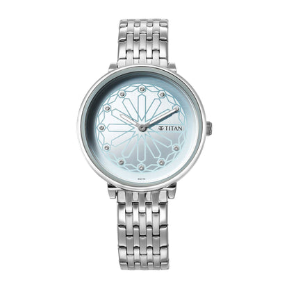 Titan Marhaba Sky Blue Dial Analogue Stainless Steel Strap watch for Women-PEROZ Accessories