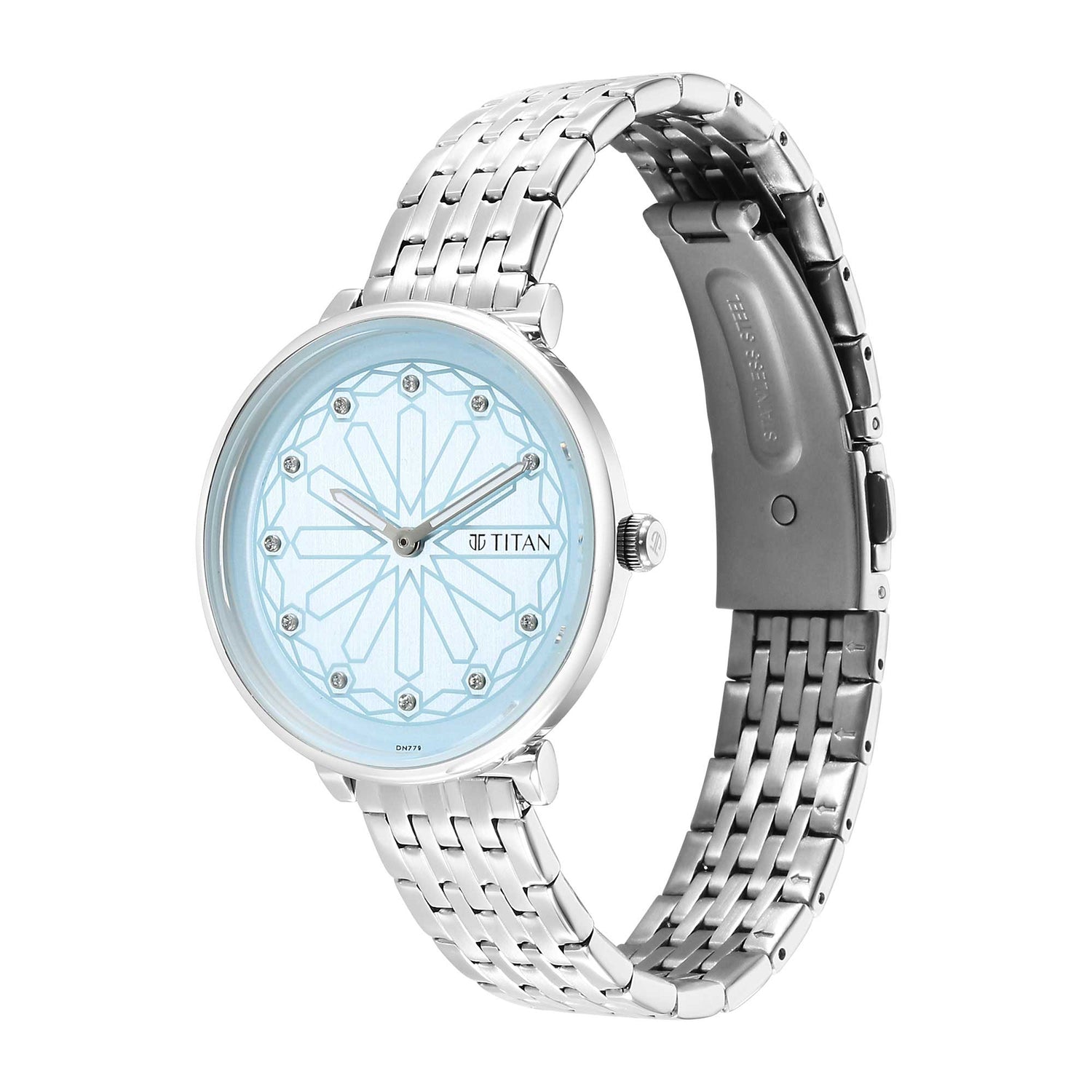 Titan Marhaba Sky Blue Dial Analogue Stainless Steel Strap watch for Women-PEROZ Accessories
