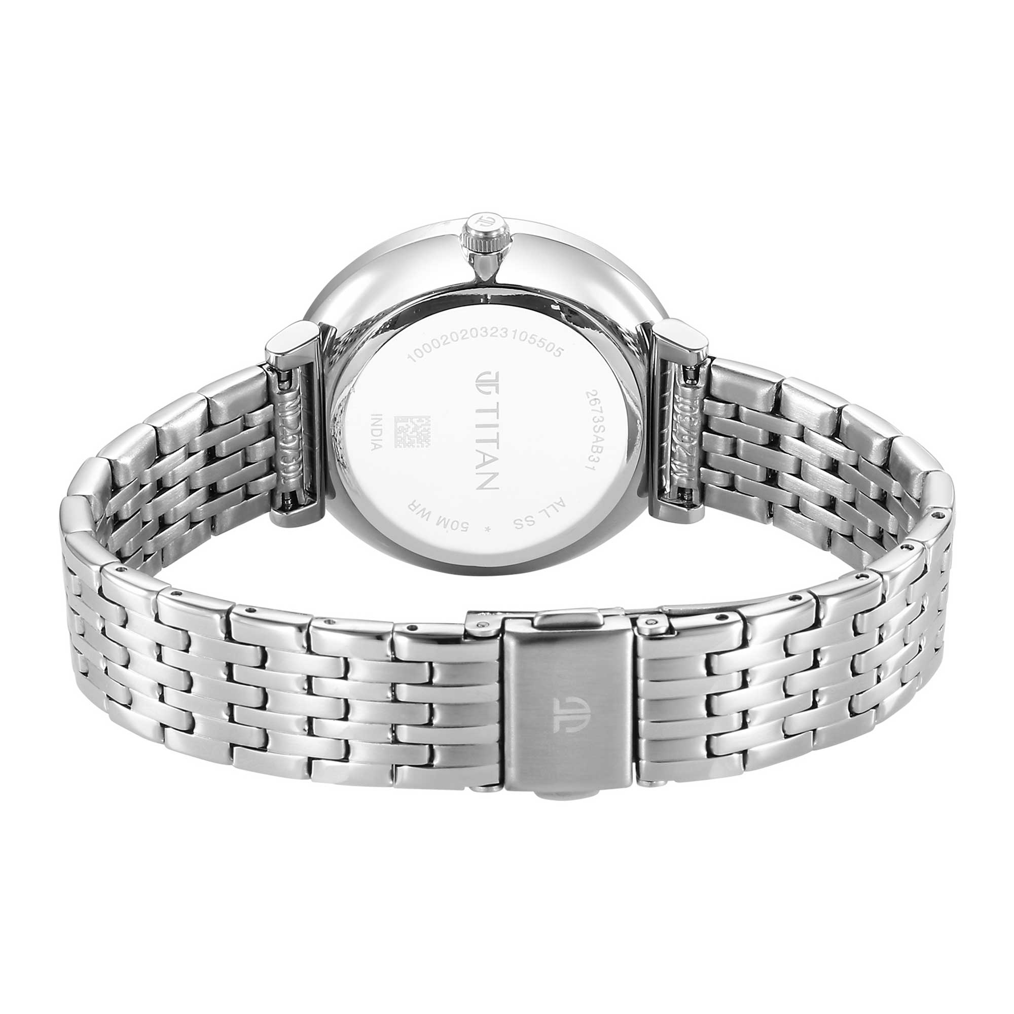 Titan Marhaba Sky Blue Dial Analogue Stainless Steel Strap watch for Women-PEROZ Accessories