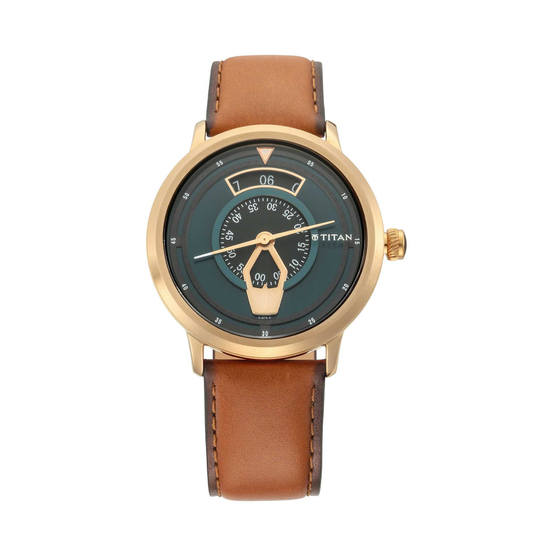 Titan Maritime Green Dial Analogue Leather Strap watch for Men-PEROZ Accessories