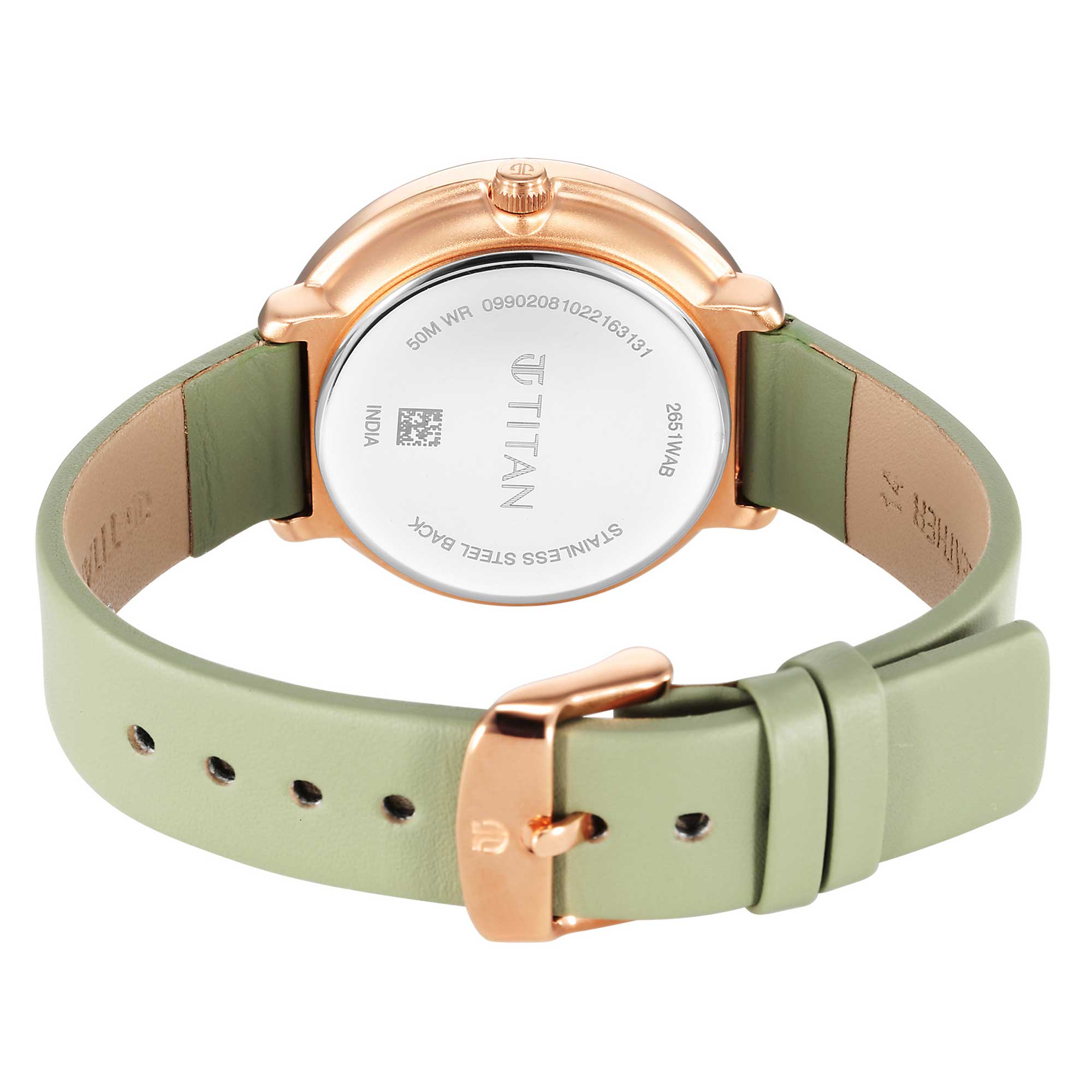 Titan Neo White Dial Analogue Leather Strap Watch for Women-PEROZ Accessories