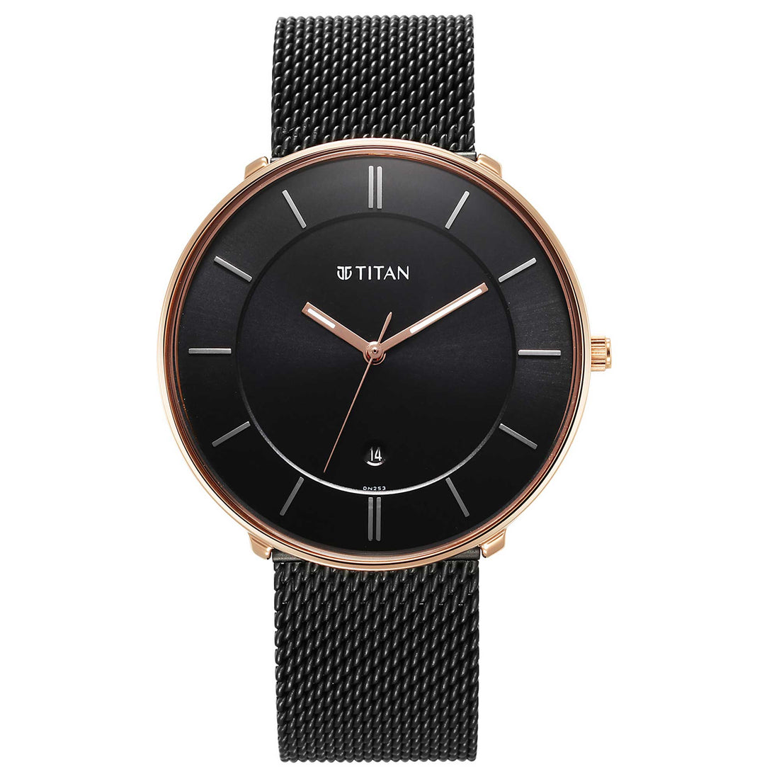 Titan Noir Black Dial Analogue Stainless Steel Strap watch for Men-PEROZ Accessories