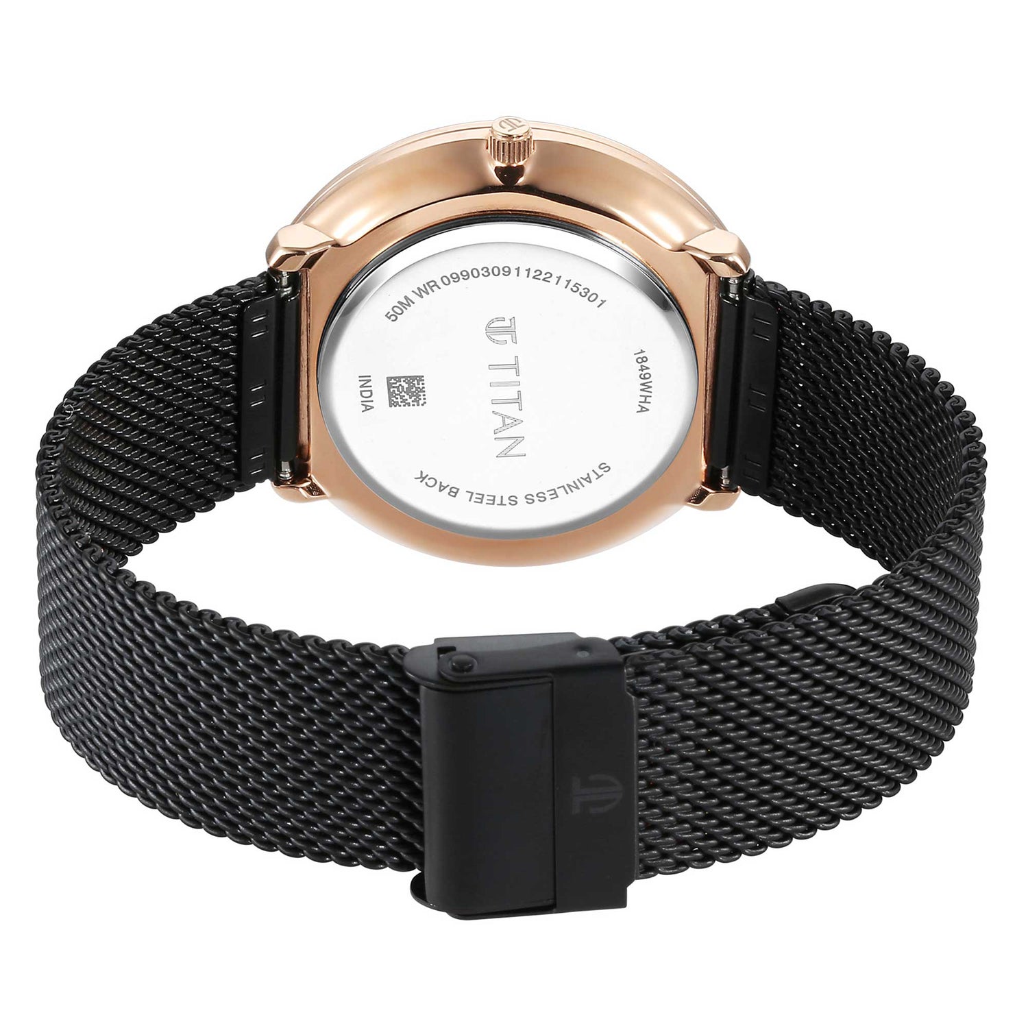 Titan Noir Black Dial Analogue Stainless Steel Strap watch for Men-PEROZ Accessories