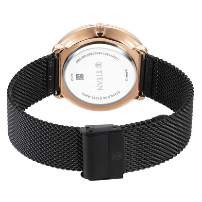 Titan Noir Black Dial Analogue Stainless Steel Strap watch for Men-PEROZ Accessories