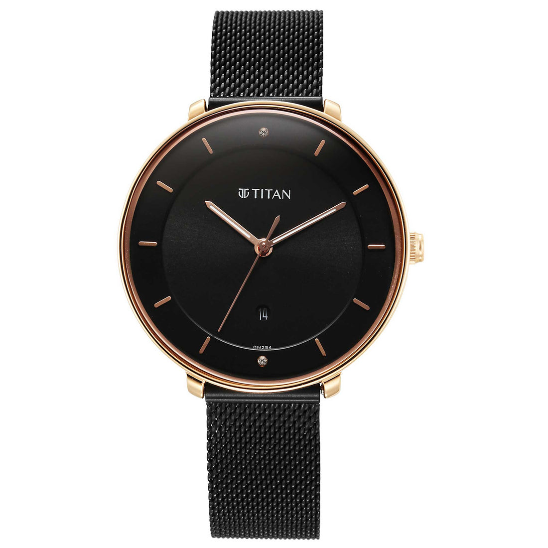 Titan Noir Black Dial Analogue Stainless Steel Strap watch for Women-PEROZ Accessories