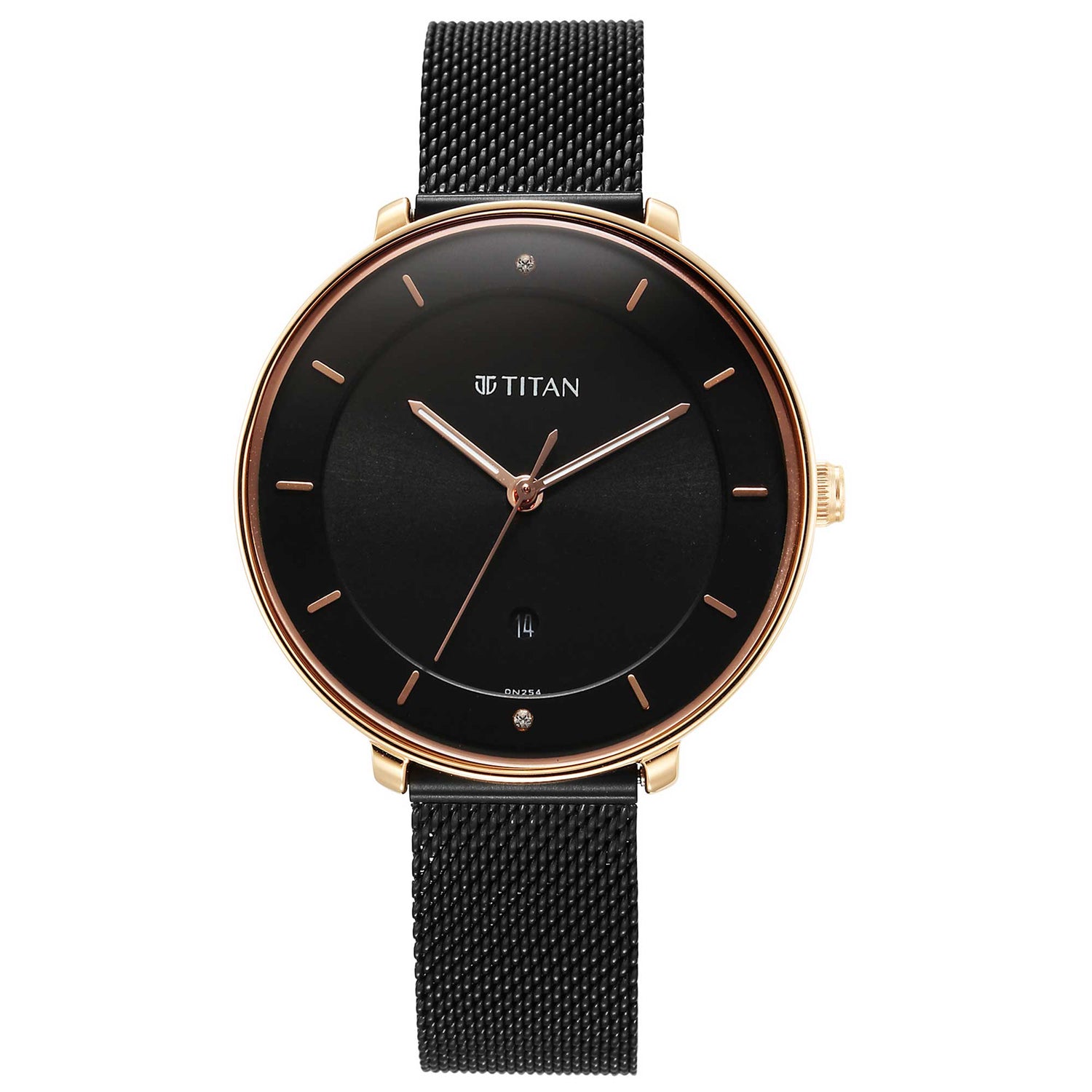 Titan Noir Black Dial Analogue Stainless Steel Strap watch for Women-PEROZ Accessories