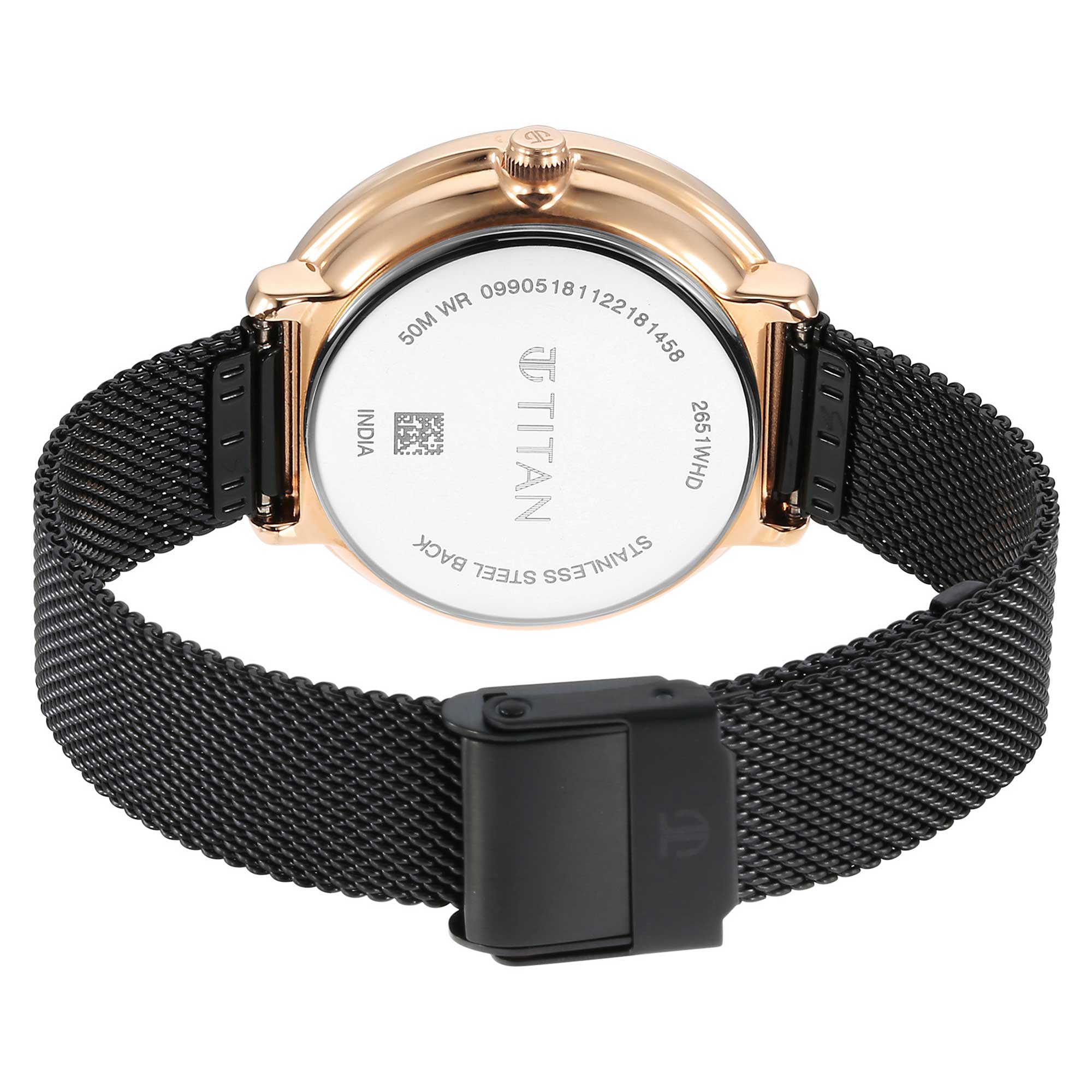 Titan Noir Black Dial Analogue Stainless Steel Strap watch for Women-PEROZ Accessories