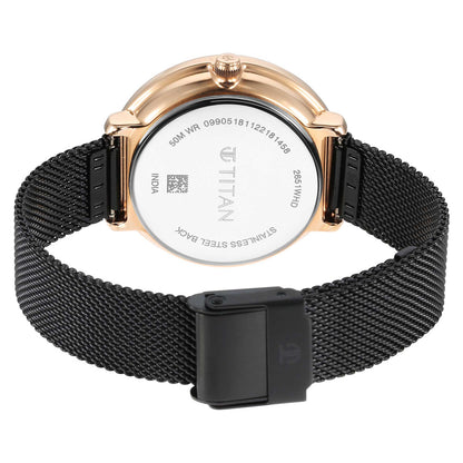 Titan Noir Black Dial Analogue Stainless Steel Strap watch for Women-PEROZ Accessories