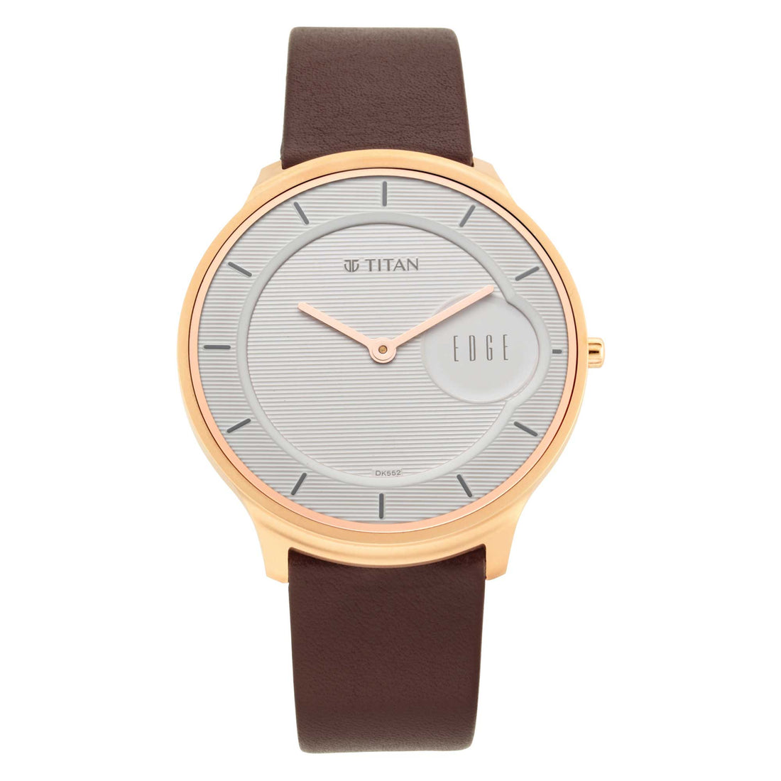 Titan Quartz Analogue White Dial Leather Strap Watch for Men-PEROZ Accessories