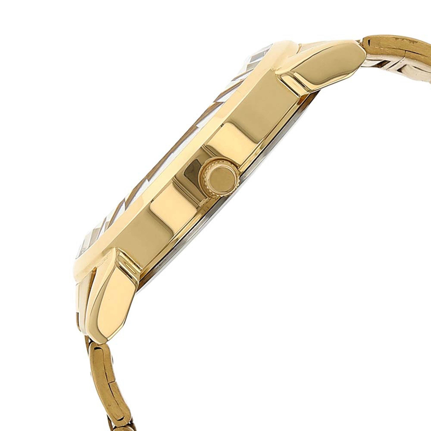 Titan Quartz Analogue with Date Champagne Dial Stainless Steel Strap Watch for Men-PEROZ Accessories