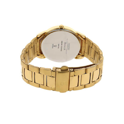 Titan Quartz Analogue with Date Champagne Dial Stainless Steel Strap Watch for Men-PEROZ Accessories