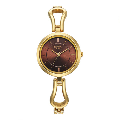 Titan Raga Champagne Dial Watch for Women-PEROZ Accessories