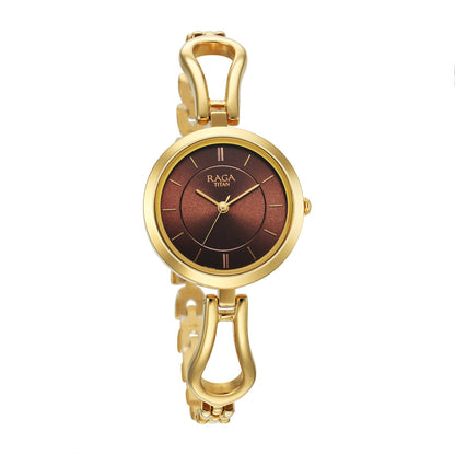 Titan Raga Champagne Dial Watch for Women-PEROZ Accessories