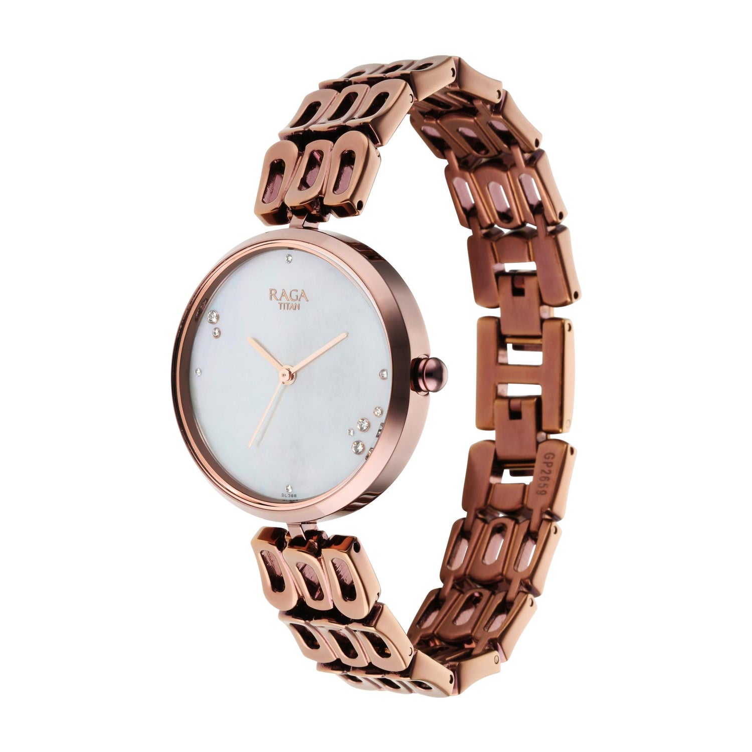 Titan Raga Chic Mother Of Pearl Dial Analogue Metal Strap Watch for Women-PEROZ Accessories